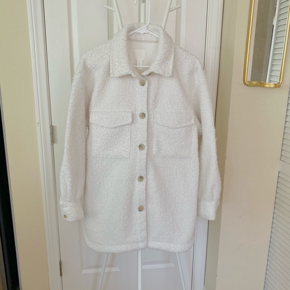 Sherpa Button Down Shacket - Picture 10 of 12